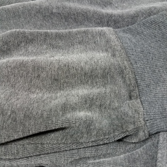 Nana Fashion Gray Velvet Zip Front Jogger Hoodie - Picture 9 of 10